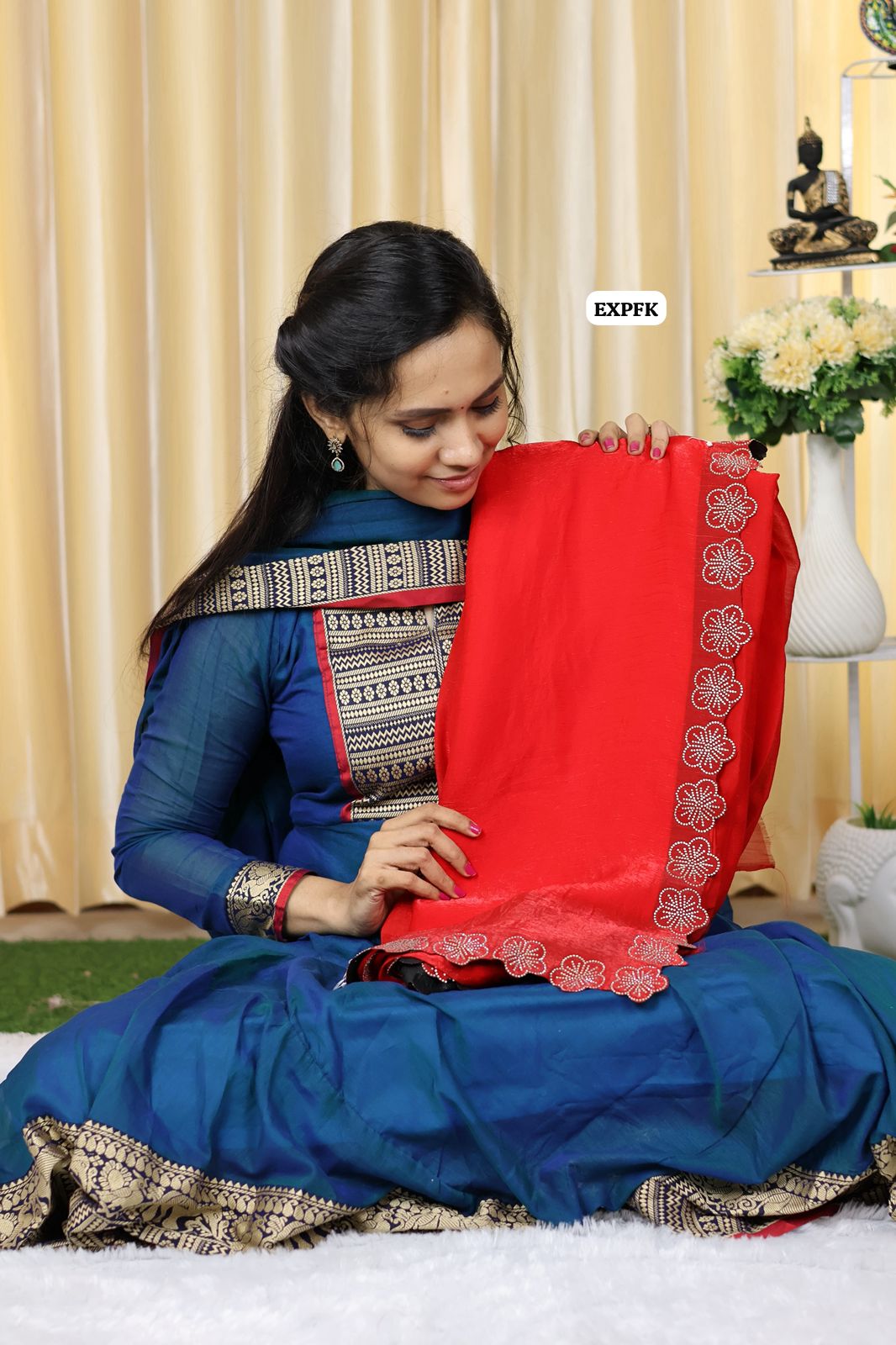 Premium quality soft texture crushed space silk saree😍Ⓜ️offer