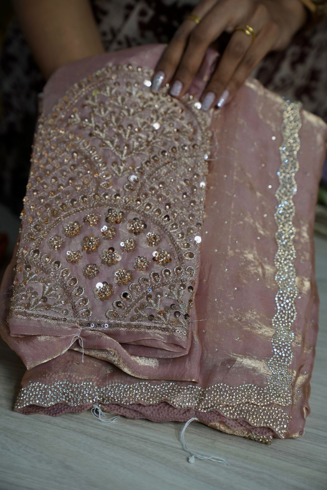 Metallic space silk saree 🥰😎📚