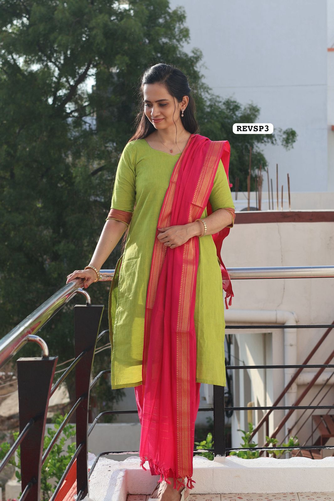 Stitched cotton dress material😍😎