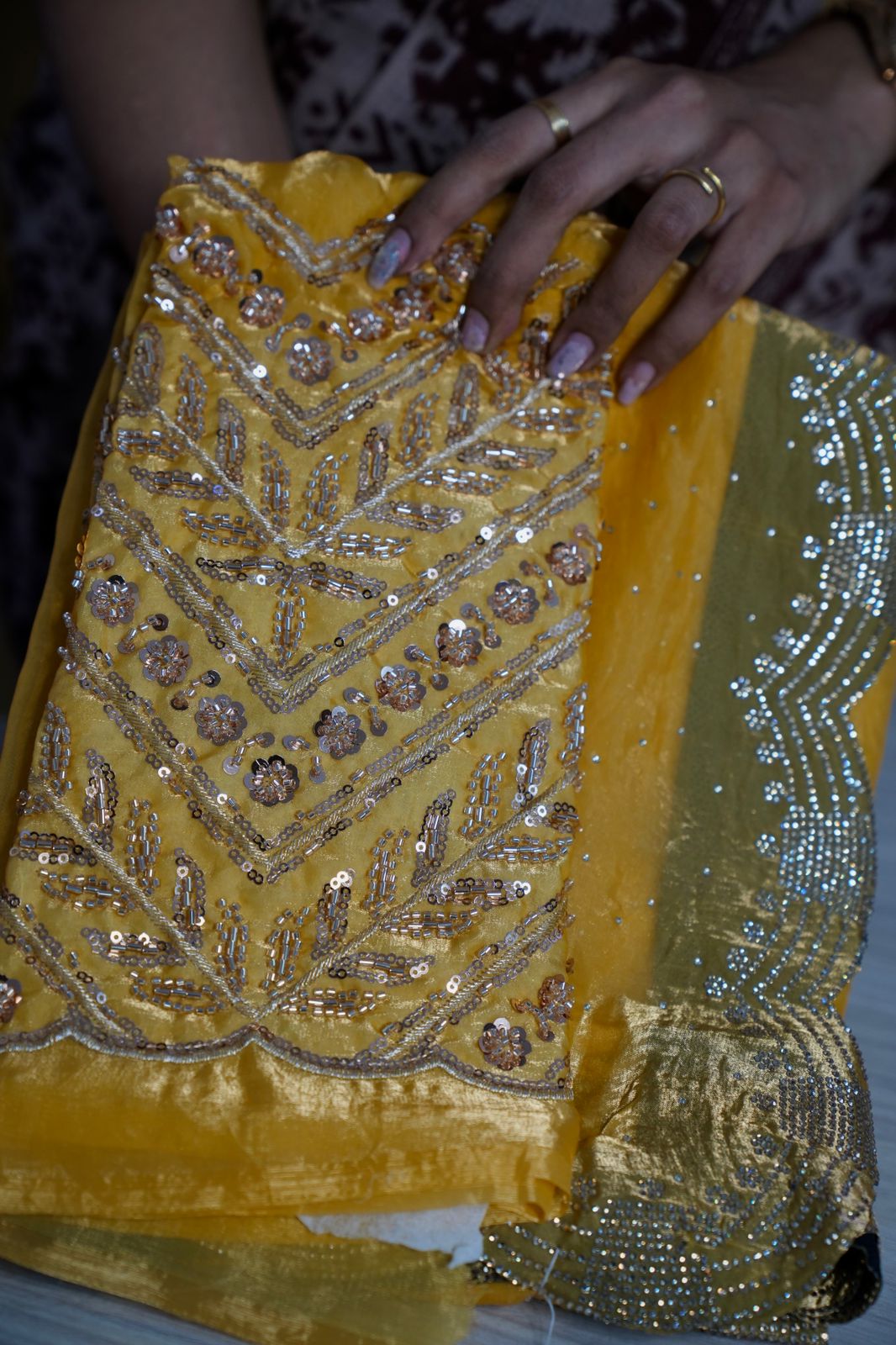 Metallic space silk saree 🥰📚