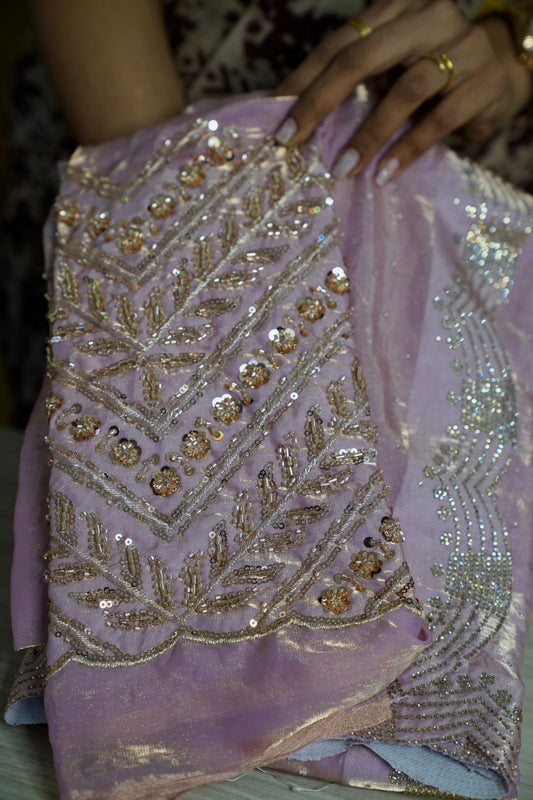 Metallic space silk saree 🥰😎📚
