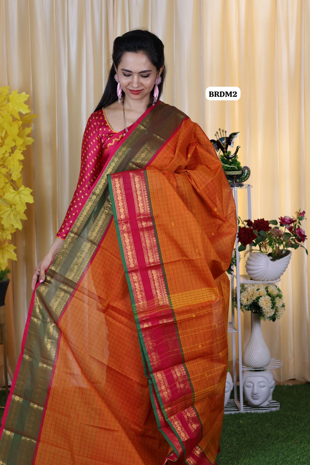 premium kanchi cotton Korvai buttas sarees without blouse. 5.5 mtr🍄✅
