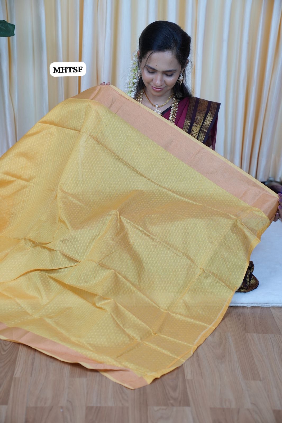 Tussar soft silk saree with sequence work🥰🥳