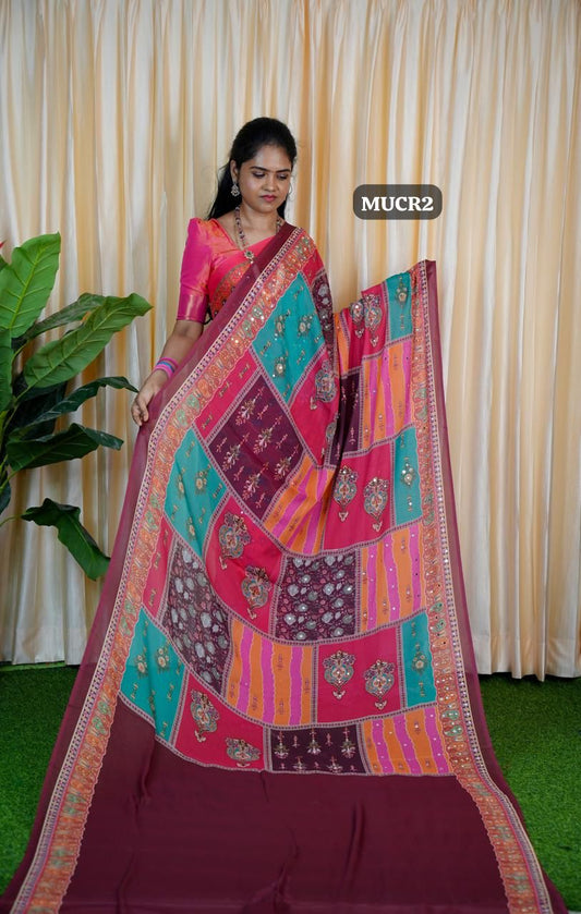 Soft Georgette mirror 🥳✅