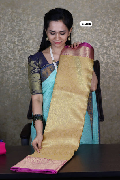 Katan tissue silk saree