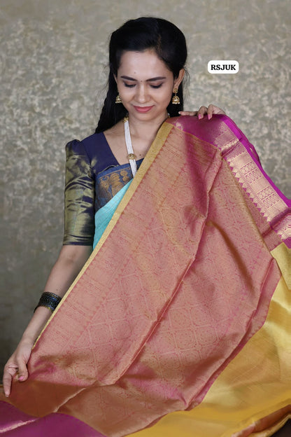 Katan tissue silk saree