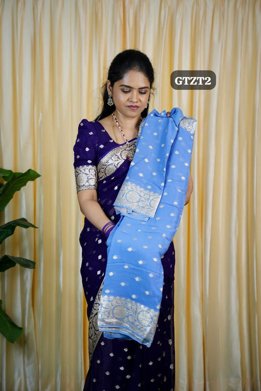 Viscose georgette sarees🥳
