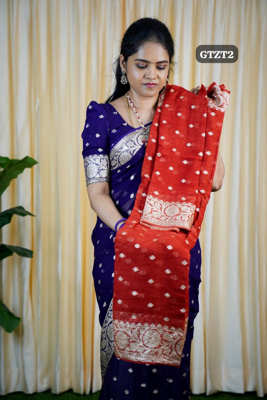 Viscose georgette sarees🥳