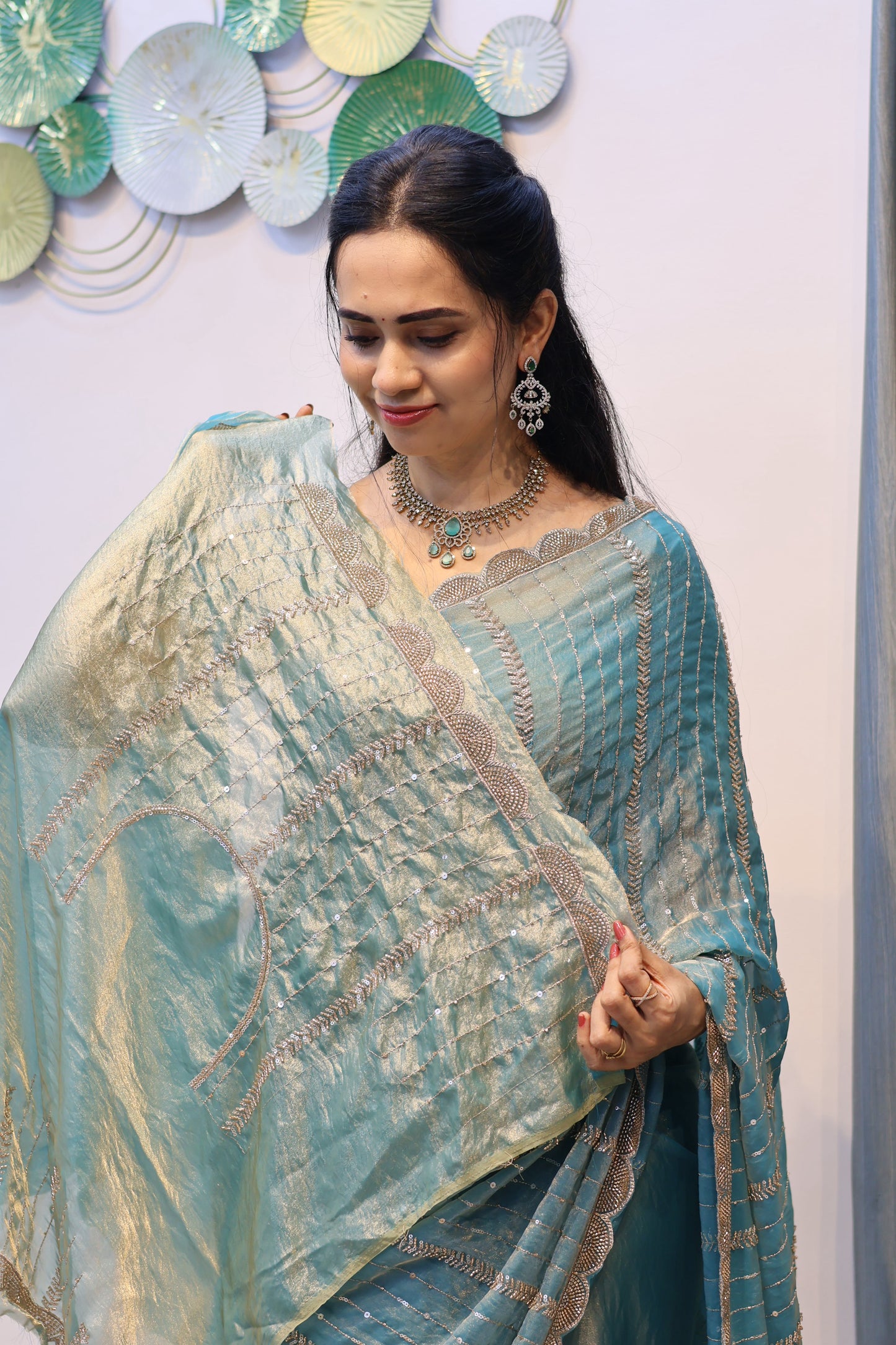 Heavy Premium Space Silk With Beads works😍🥳