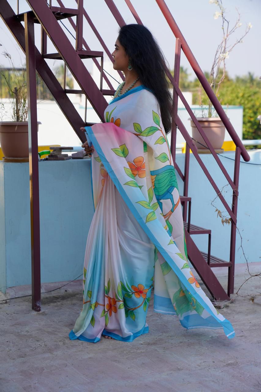 Satin saree🥰😎