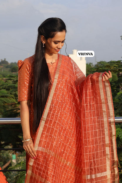 Soft silk cotton with zari Buttas top stitched 🔥🥳