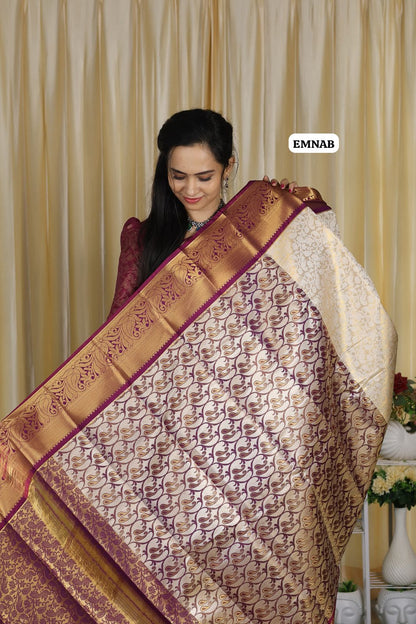 Bridal kanchi semi soft silk saree 🥳