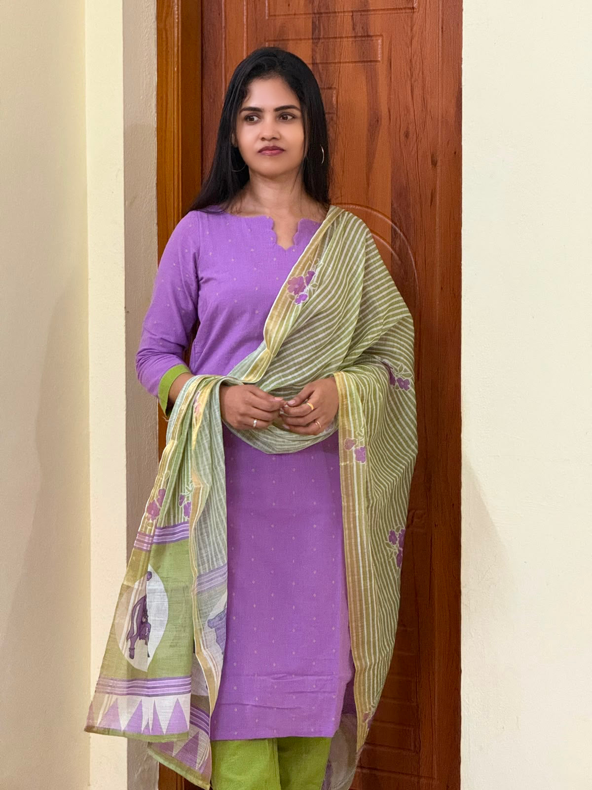 Linen Cotton Dupatta Pure cotton Top and pant🤩😎