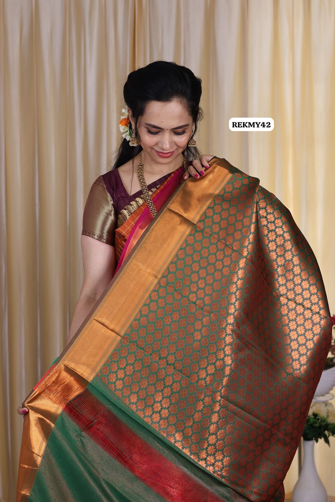 Bridal semi soft silk saree 🥳