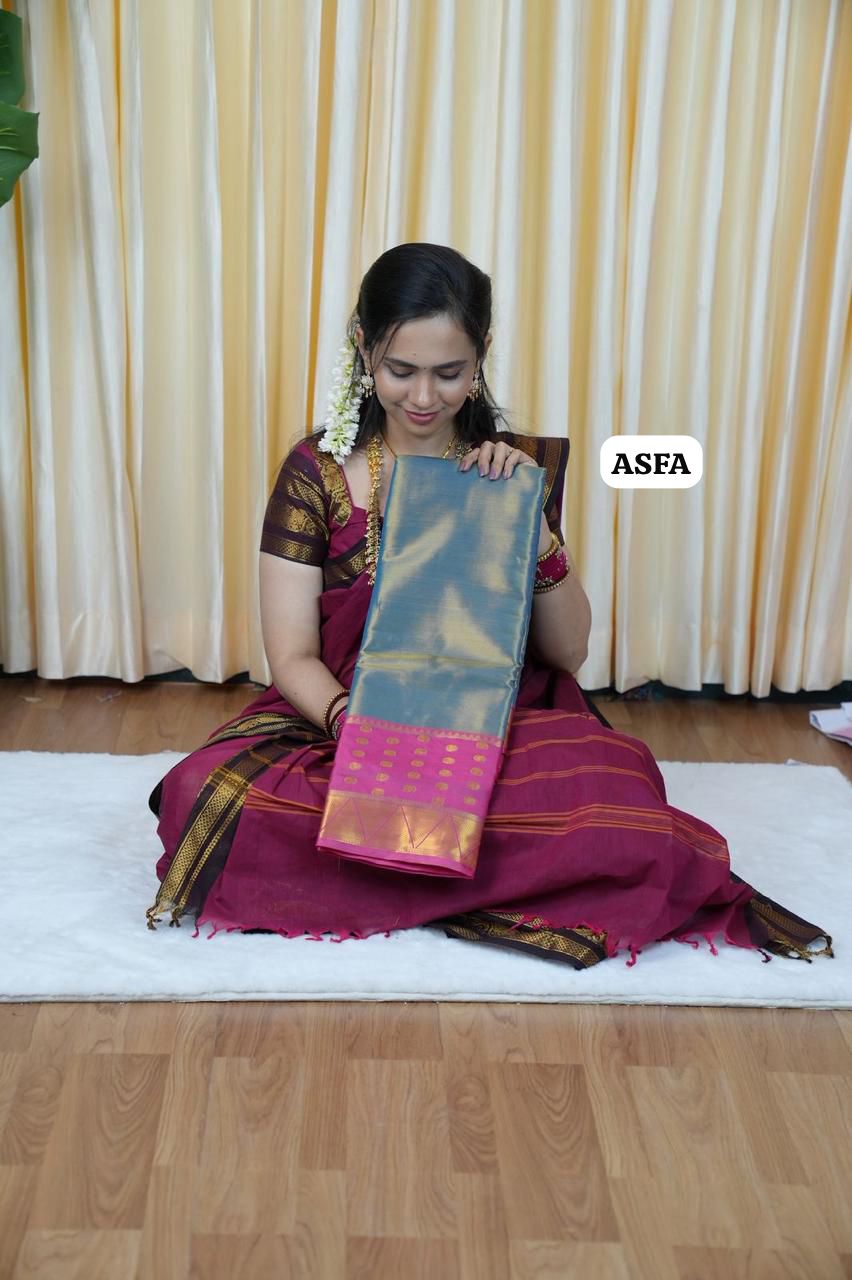 Bridal Kanchi semi silk saree 🥳