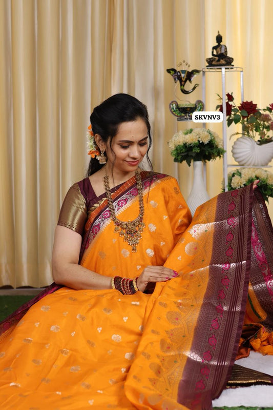 Premium quality warm silk saree 🥳