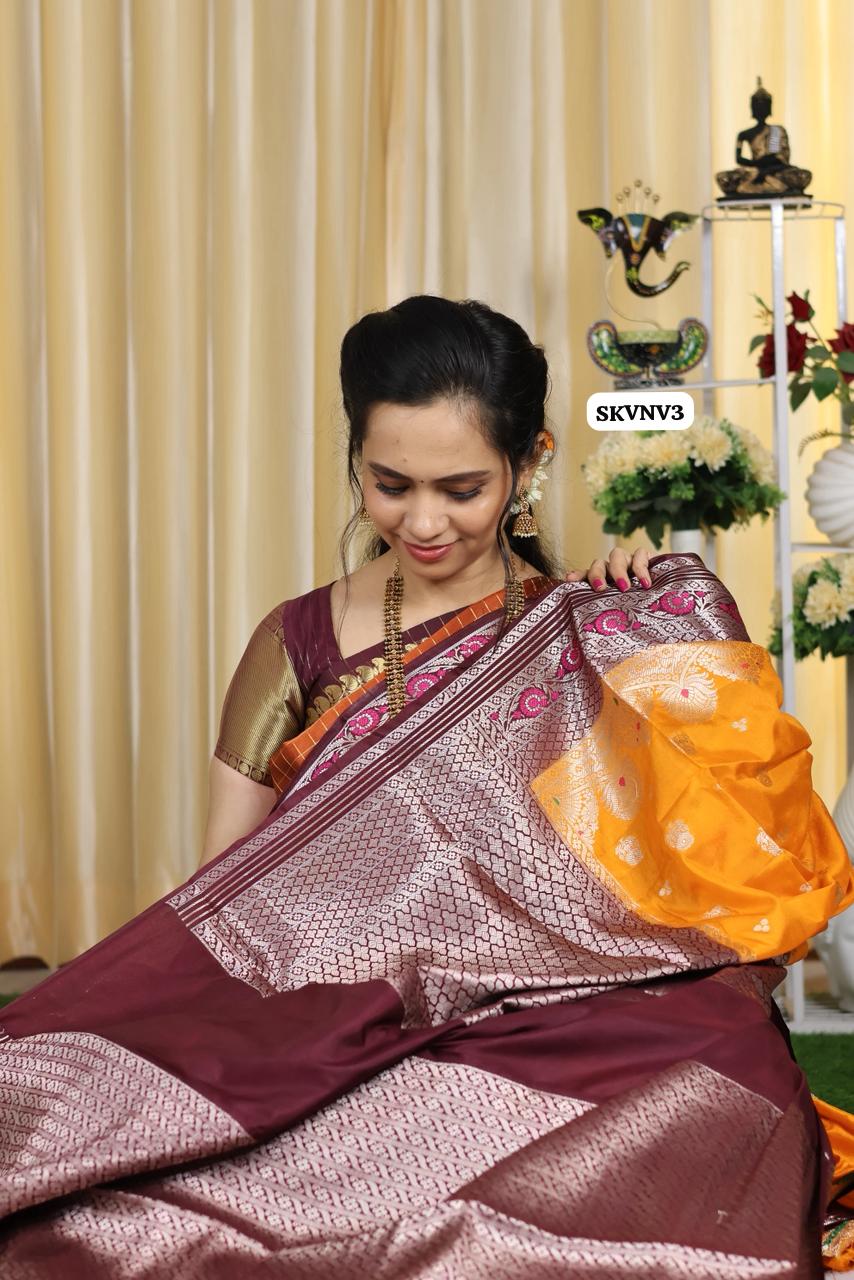 Premium quality warm silk saree 🥳