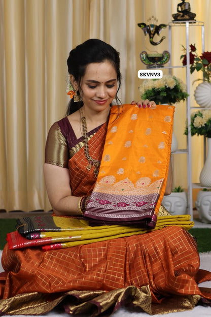 Premium quality warm silk saree 🥳