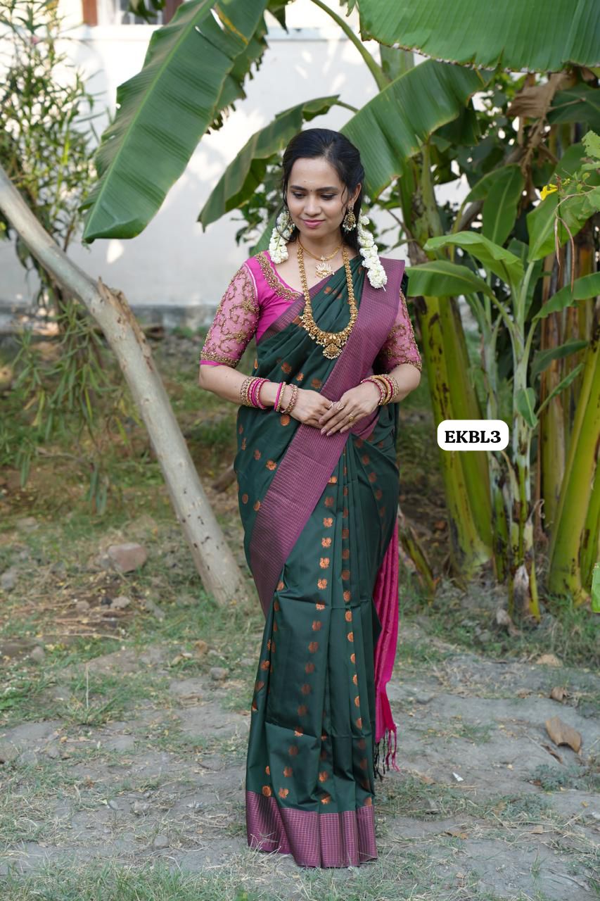 Semi  soft silk saree 🥳