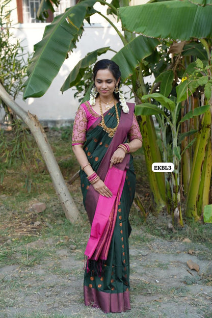 Semi  soft silk saree 🥳