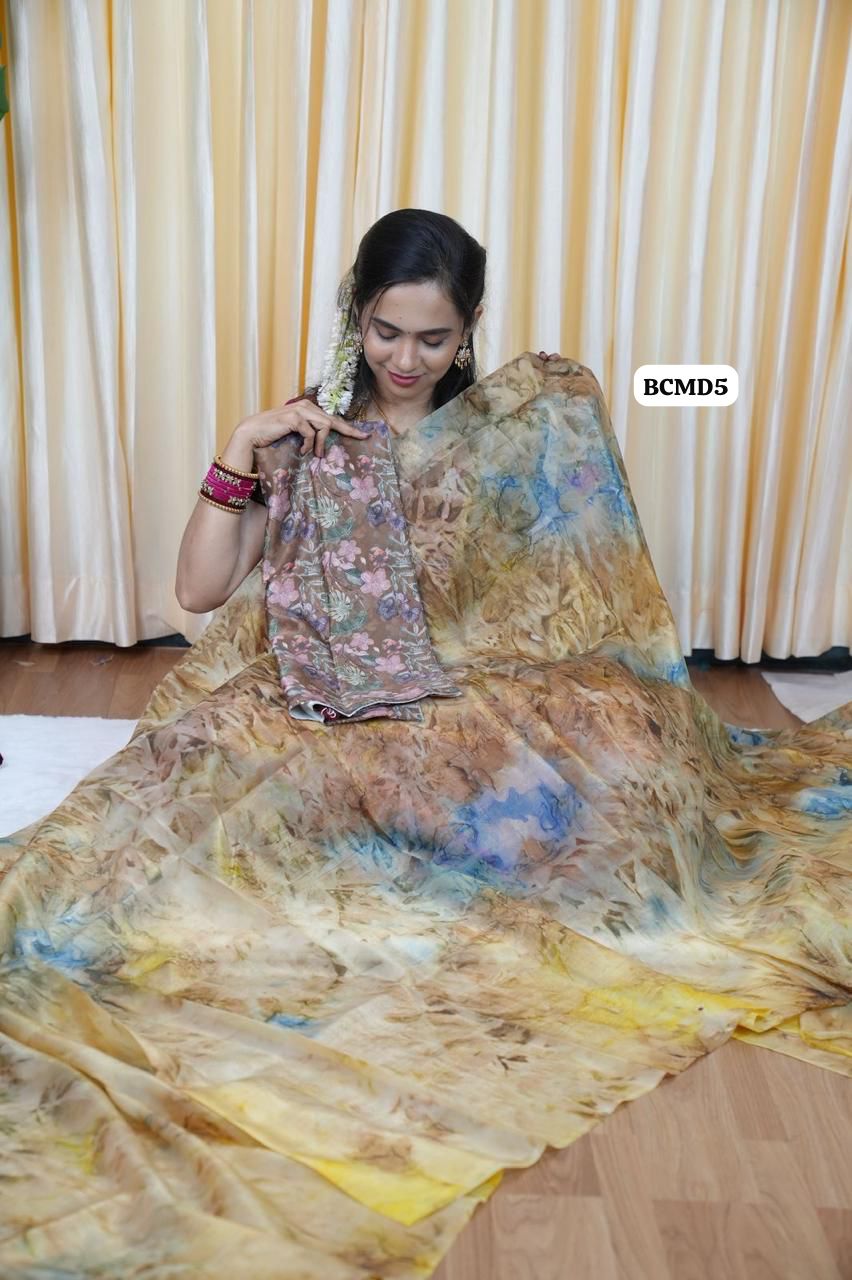 Soft organza saree 🥰😎offer Ⓜ️