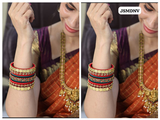 Handmade silk thread bangles🥳18 pieces