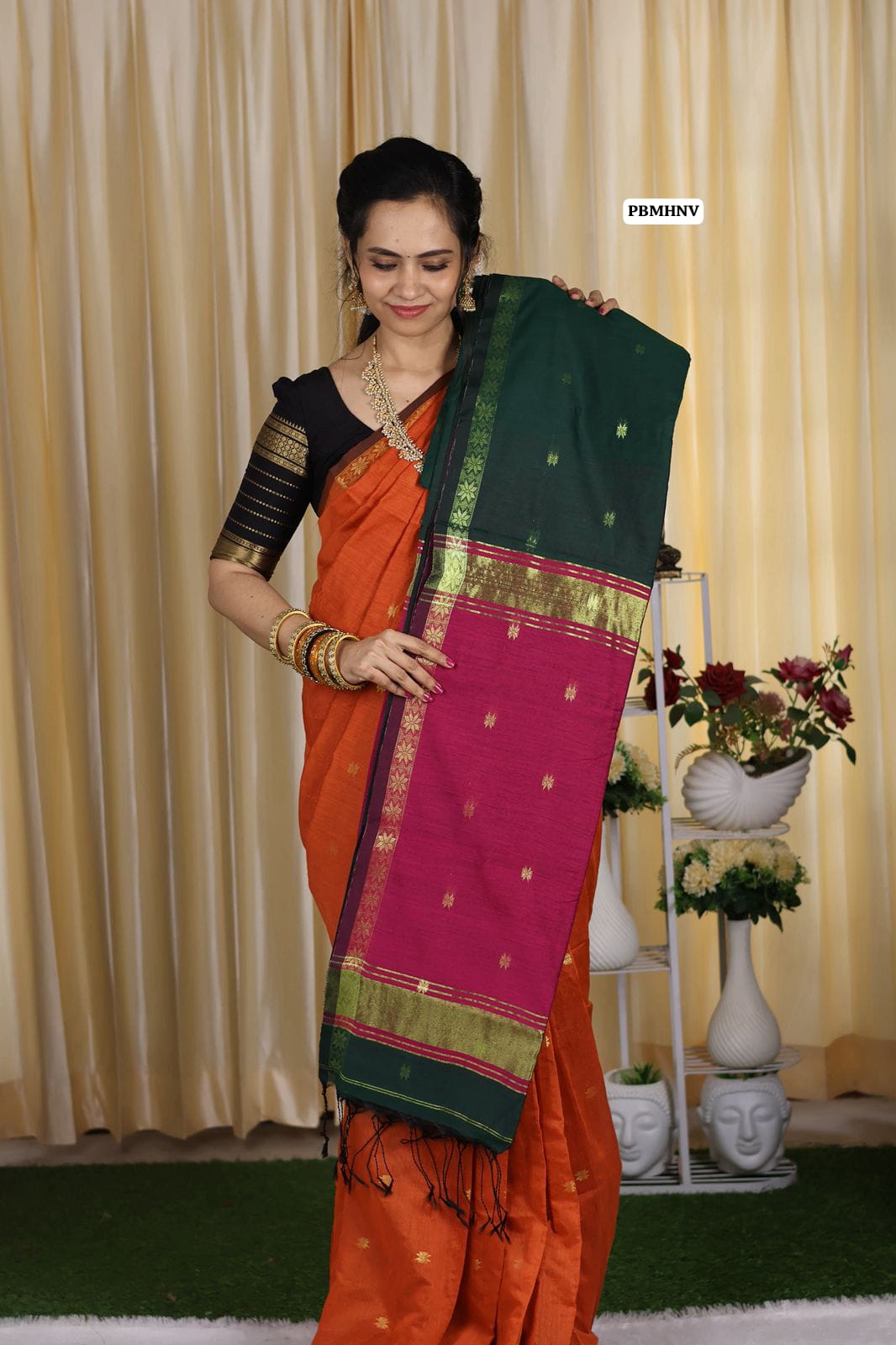 Maheswari silk cotton zari weaving saree😍 🥳