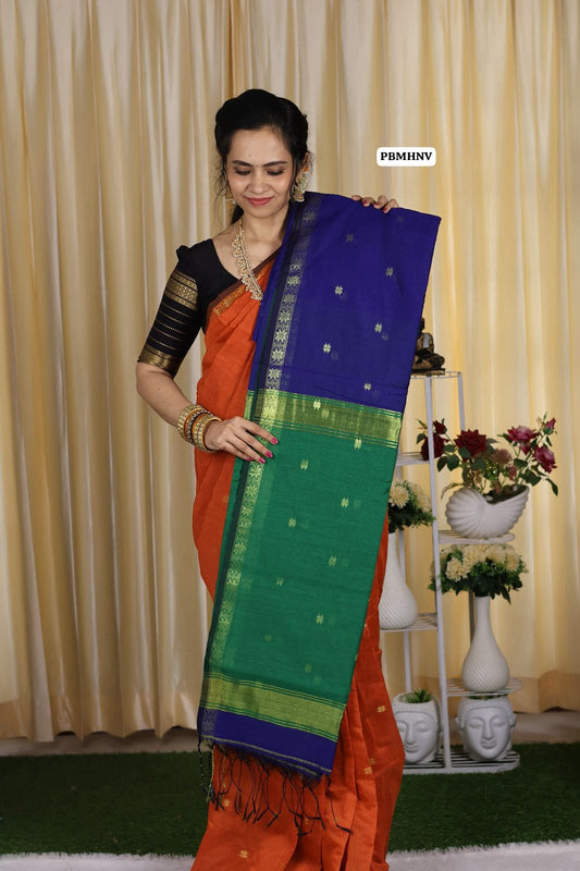 Maheswari silk cotton zari weaving saree😍🥳