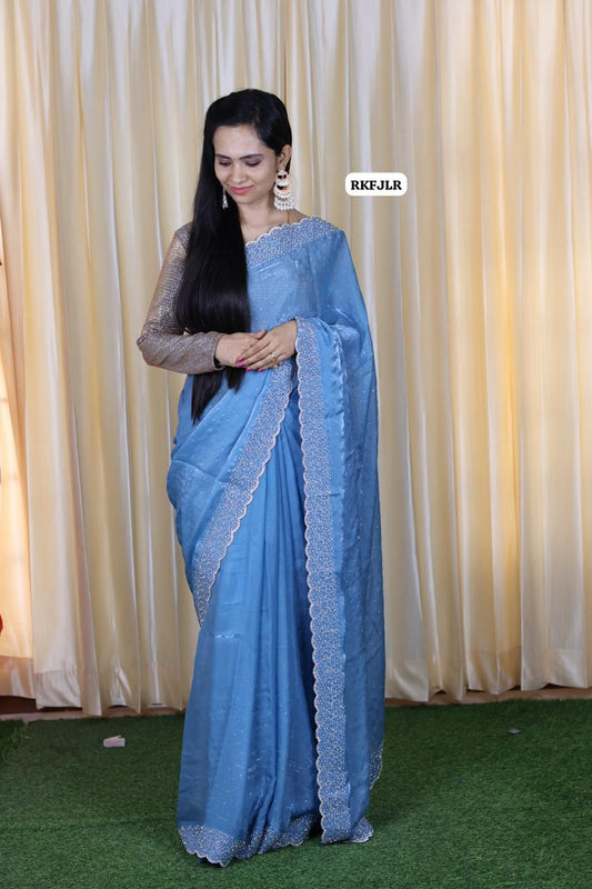 Space silk with jarkhan work Aadi offer 🤗 not available