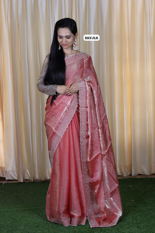 Space silk with jarkhan work Aadi offer🥳