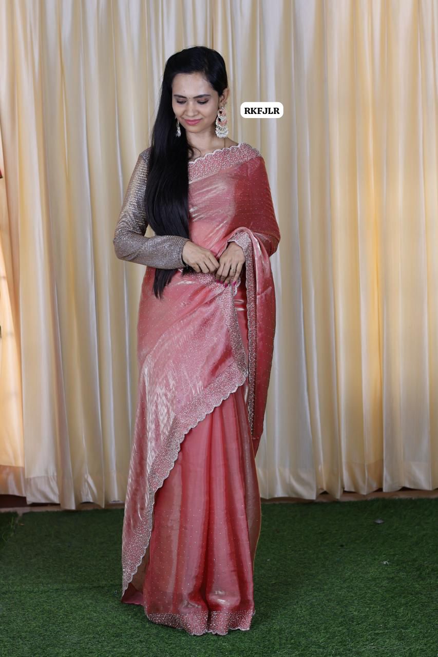 Space silk with jarkhan work Aadi offer🥳