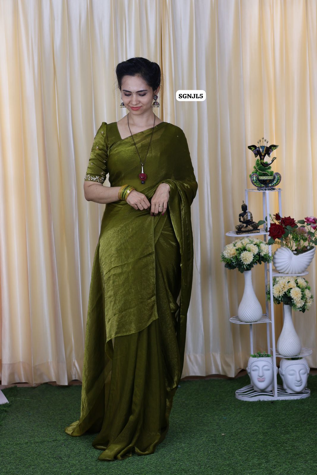 Space silk with aari work hand work blouse 🥳
