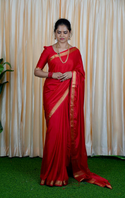 Mysore crepe silk with golden zari 🥳
