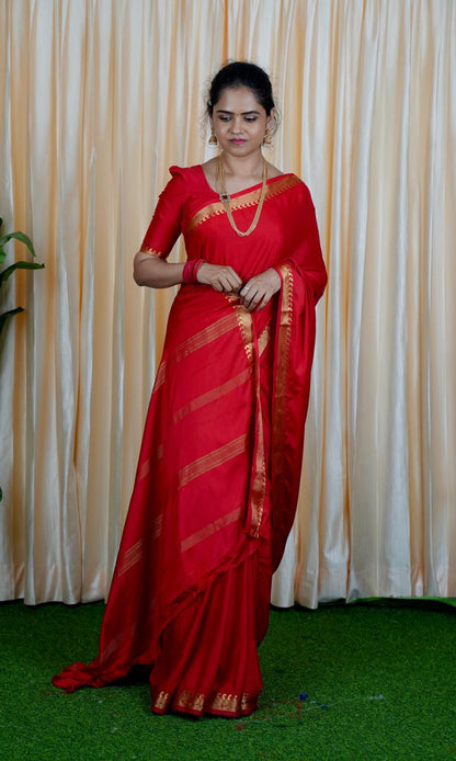 Mysore crepe silk with golden zari 🥳