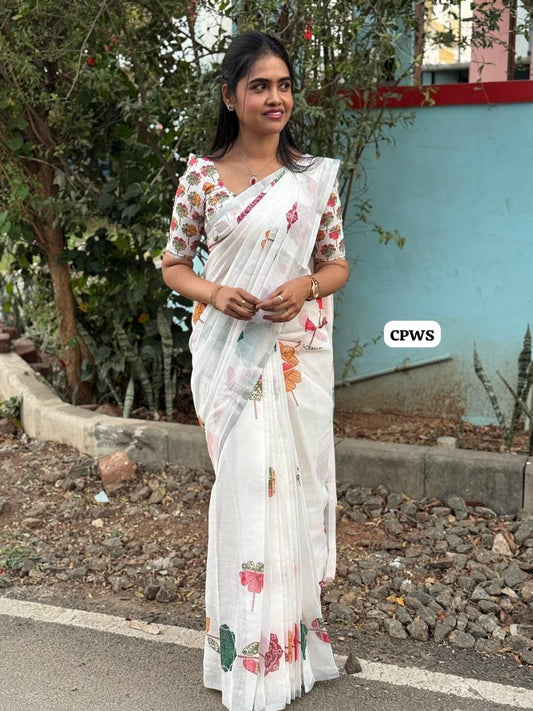 Cotton mixed saree🥰😎🌈📚 🥳