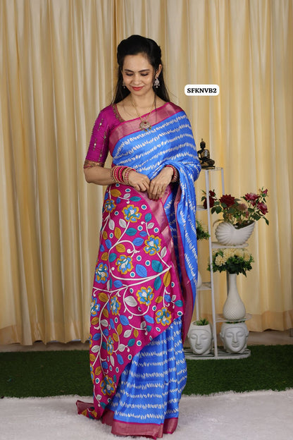 Cotton silk Fabric With Zari Border with floral Design😍🥳