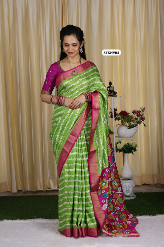 Cotton silk Fabric With Zari Border with floral Design😍🥳