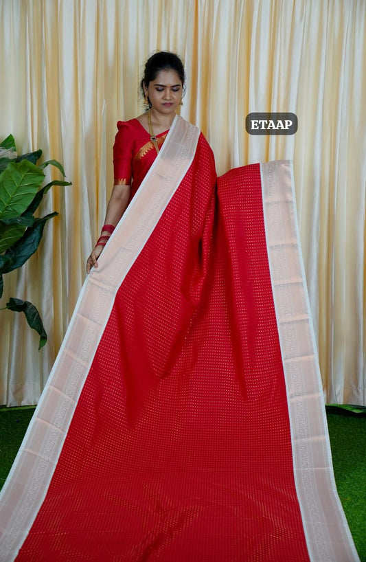 1000 buttas in Premium kanchi bridal semi silk sarees🥳