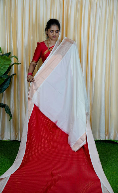 1000 buttas in Premium kanchi bridal semi silk sarees❌❌
