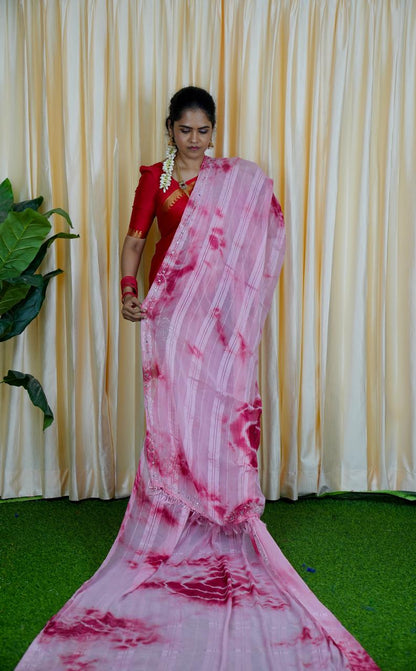Georgette sarees with mirror work ❌