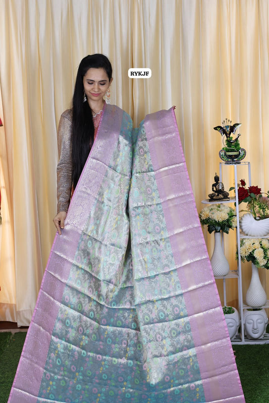 Banarasi soft tissue .silk sarees 🥳