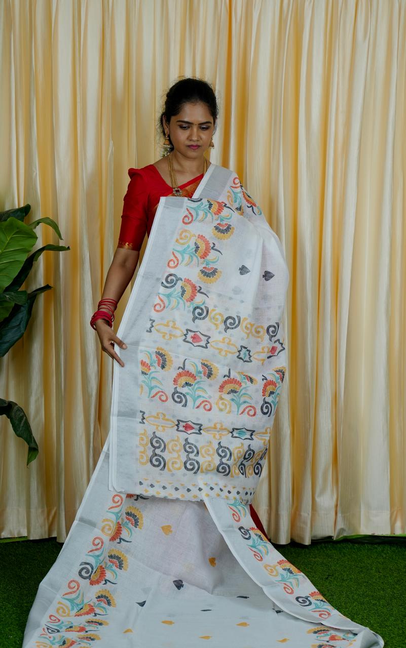 Linen cotton saree 👇