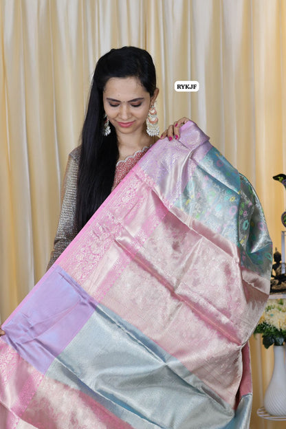 Banarasi soft tissue .silk sarees 🥳