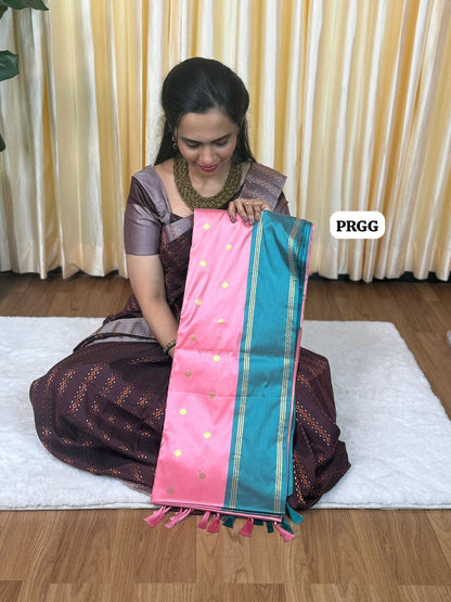 Kanchi soft silk saree🥰😎🌈📚