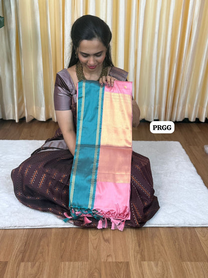 Kanchi soft silk saree🥰😎🌈📚