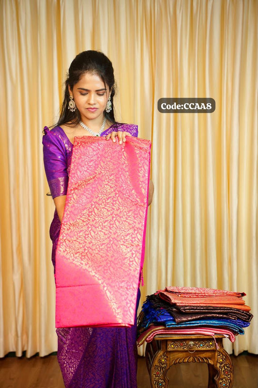 Prebook Kanchi semi silk sarees (Animal figure)📚🌈 🐟⏰😍😎📚