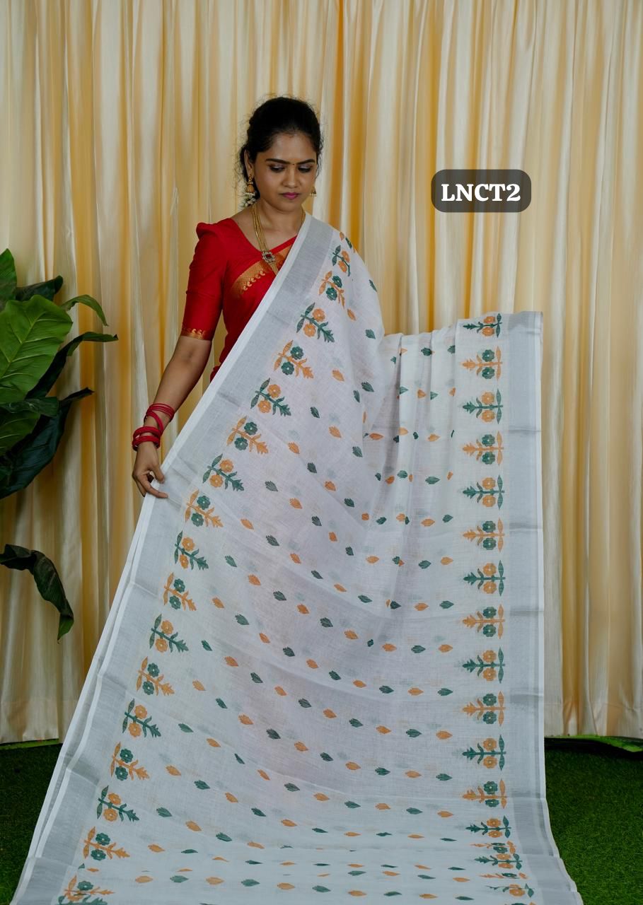 Linen Cotton sarees👇