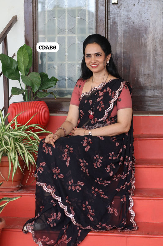 Soft georgette saree 😍😎📚