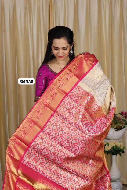 Bridal kanchi semi soft silk saree🥳