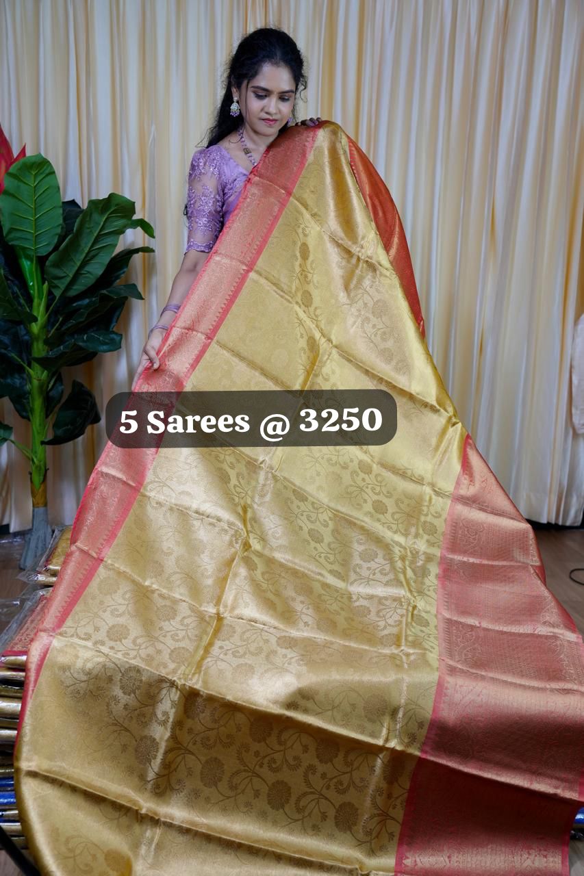 Katan silks saree (5 sarees)🥰😎